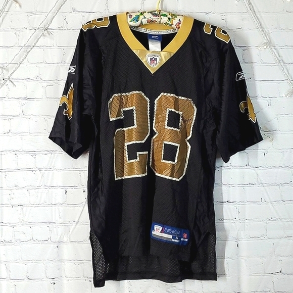 Vintage NFL Reebok Black & Gold Ingram New Orleans Saints 28 Jersey Mens Size S - Picture 4 of 17